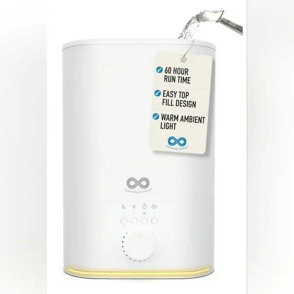 Everlasting Comfort 6L Humidifier Large Room, High Mist Output 60HR Runtime - Picture 1 of 11